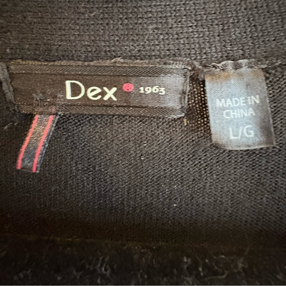 Dex Ladies Black Sheer Hem Cardigan - Picture 2 of 5